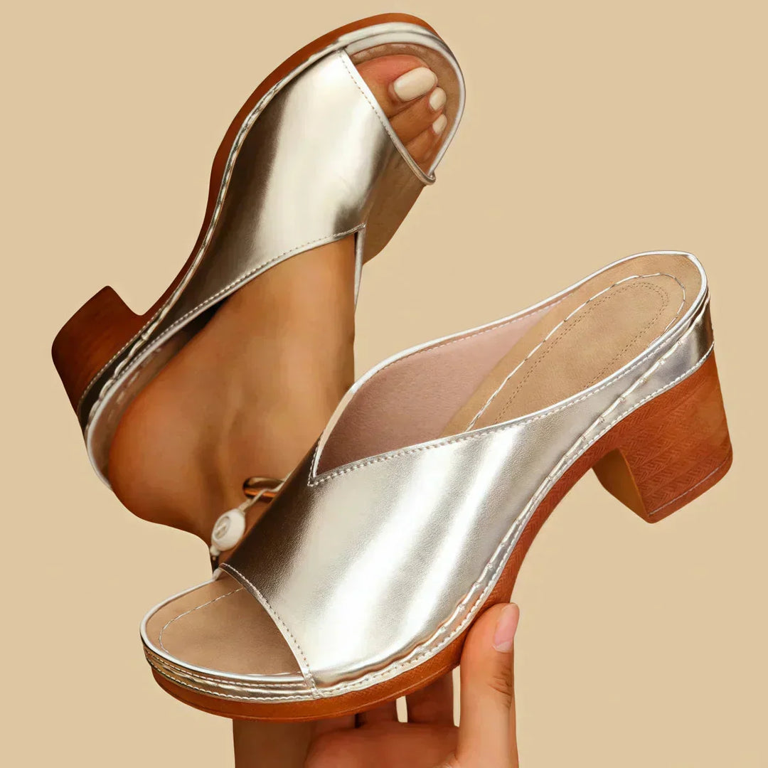 Women's orthopedic heeled sandals offer all-day comfort and arch support for stylish summer walking.