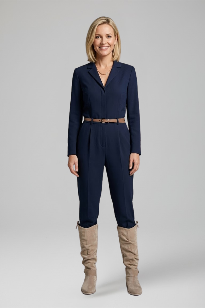 Stylish women's knee-high orthopedic boots, featuring a side zip for easy wear, rounded toe.
