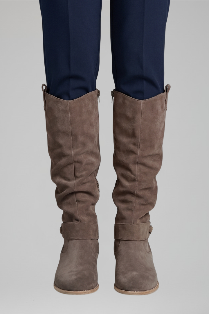 Elegant women's knee-high orthopedic boots, perfect for winter style with an easy side zipper.