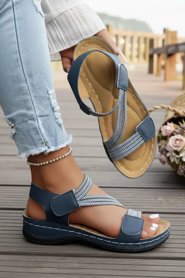 Casual comfort women's slip-on sandals, lightweight & supportive, great for summer everyday wear.