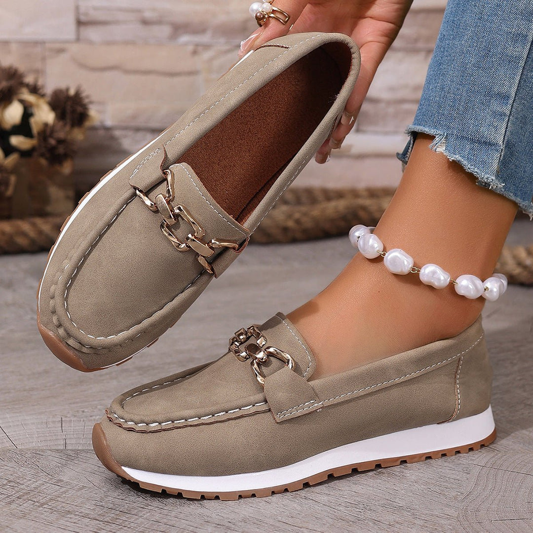 Health-focused women's orthopedic loafers, providing excellent arch support for comfort footwear.