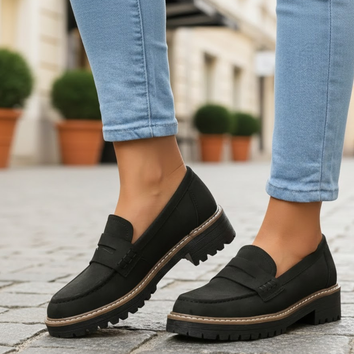 Women's orthopedic loafers with cushioned insoles for all-day comfort & foot support.
