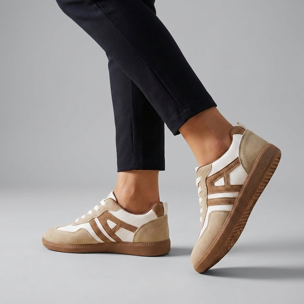 Women's orthopedic low-top comfort sneakers, ideal for daily wear & walking. Supportive footwear for all-day comfort.