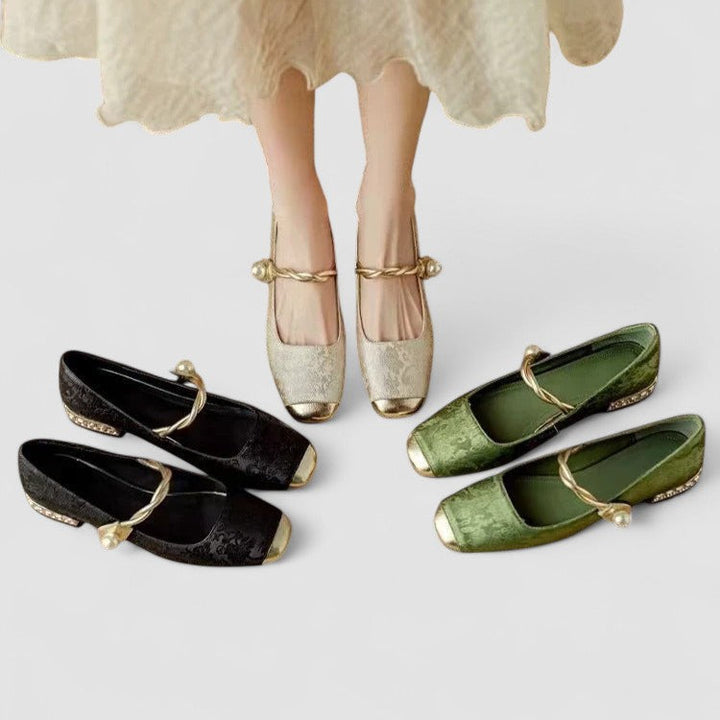 Supportive women's Mary Jane shoes, orthopedic design with a low block heel for all-day comfort.