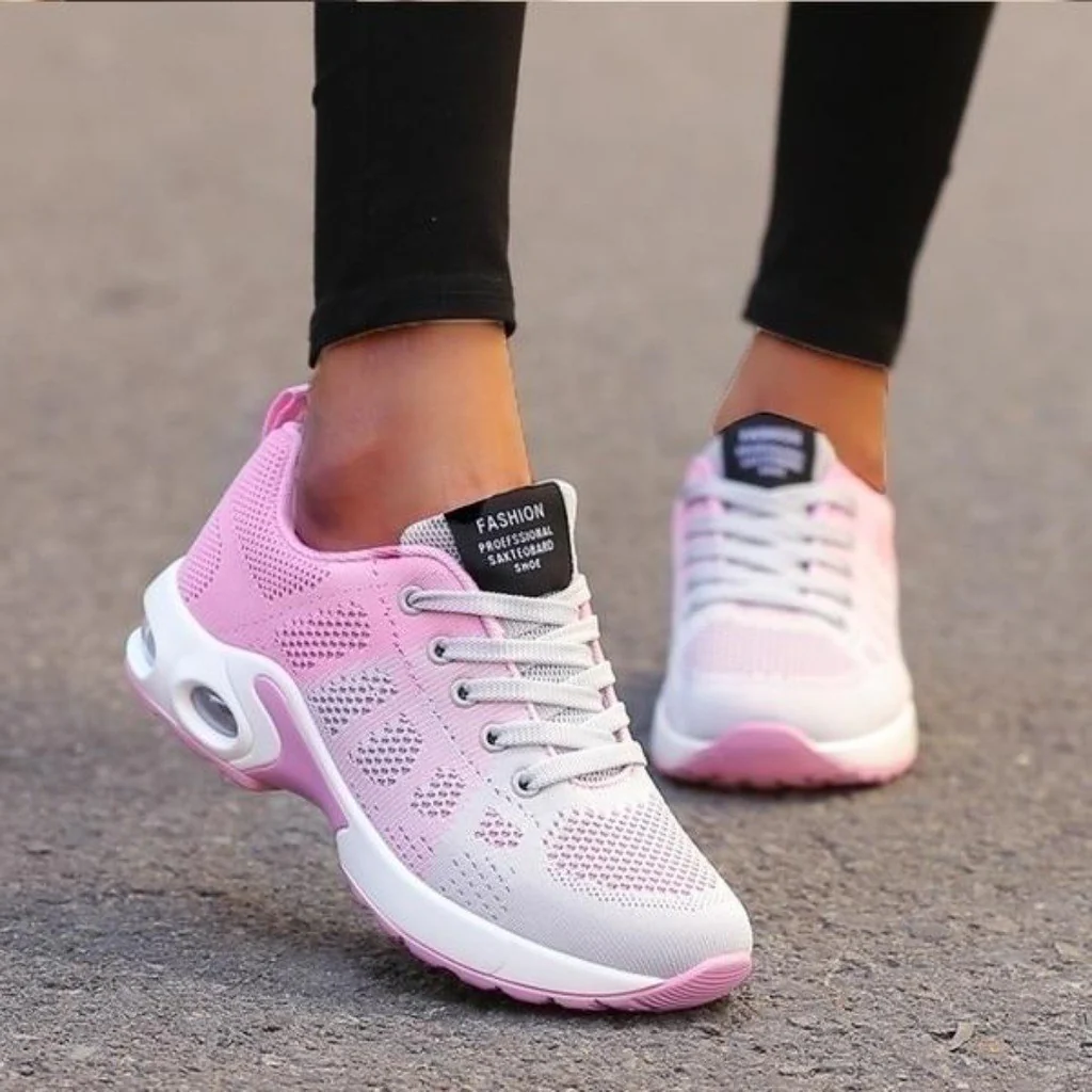 Orthopedic running shoes for women, ensuring pain relief, foot comfort, & posture support.