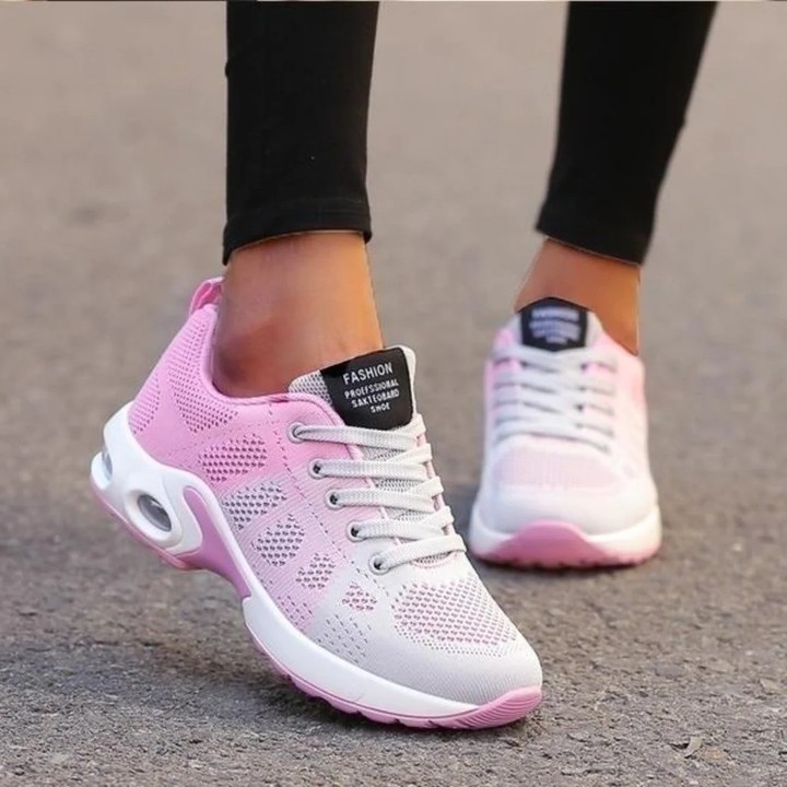 Orthopedic running shoes for women, ensuring pain relief, foot comfort, & posture support.