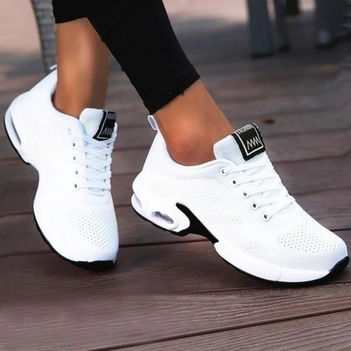 Women's orthopedic running shoes with advanced shock absorption & heel support for pain relief.