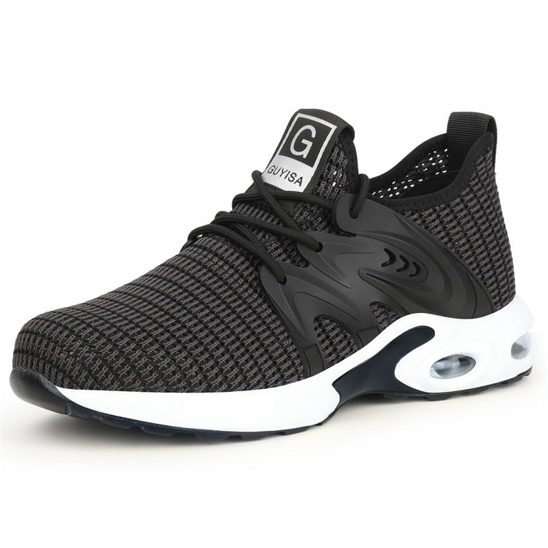 Industrial women's safety sneakers. Features a steel toe, orthopedic design, and slip-resistant sole for ultimate protection.