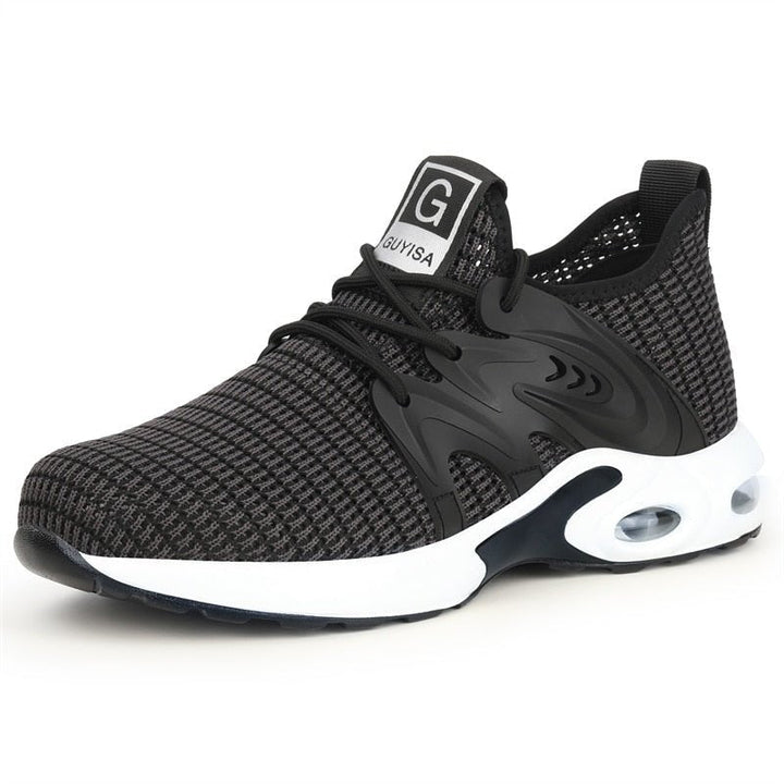 Industrial women's safety sneakers. Features a steel toe, orthopedic design, and slip-resistant sole for ultimate protection.