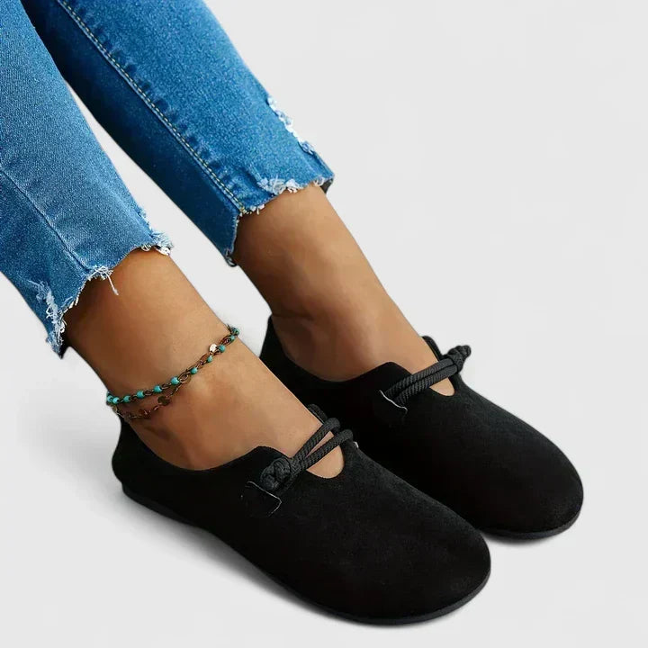 Women's orthopedic slip-on loafers featuring arch support, cushioned sole for maximum comfort & style.