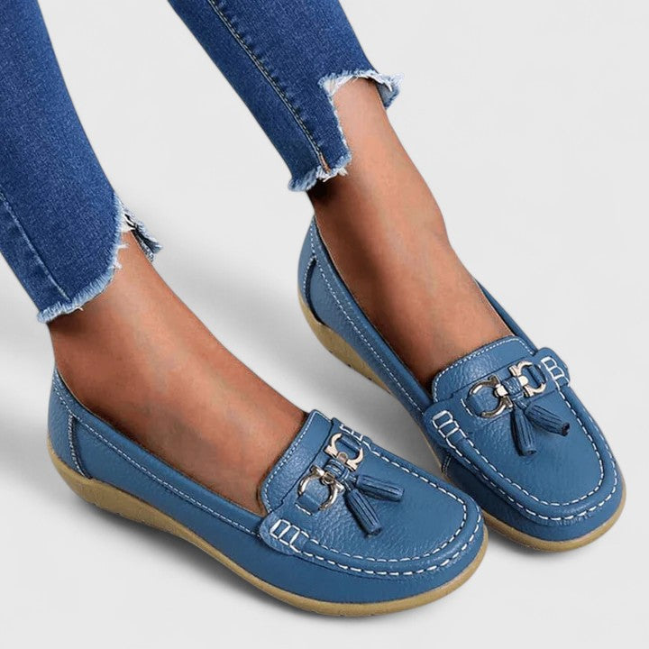 Elegant women's formal slip-on loafers offering superior cushioned comfort.
