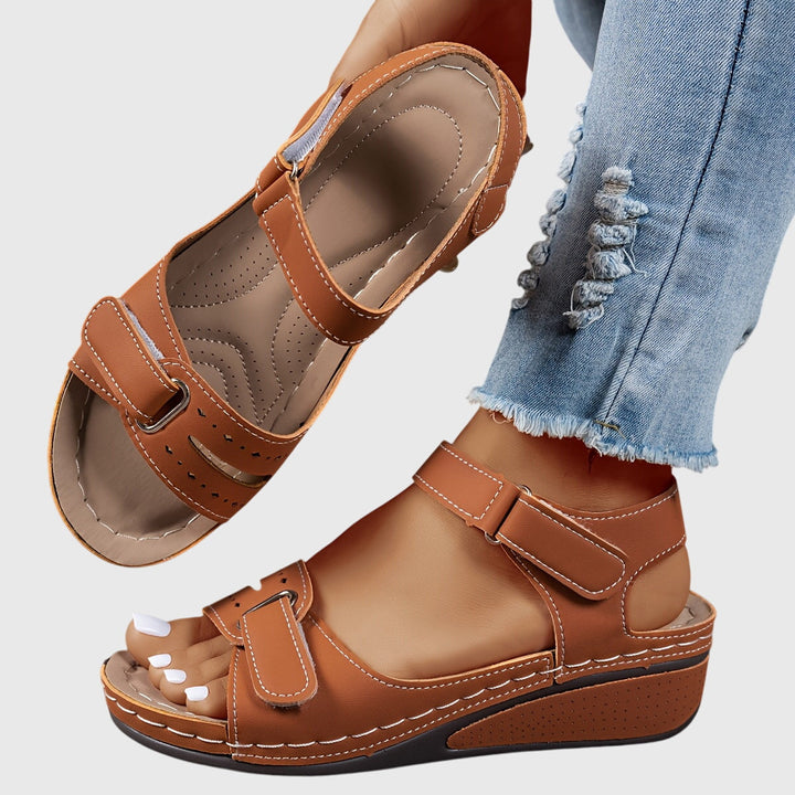 Women's walking sandals, orthopedic slip-on design provides excellent support & comfort for daily use.
