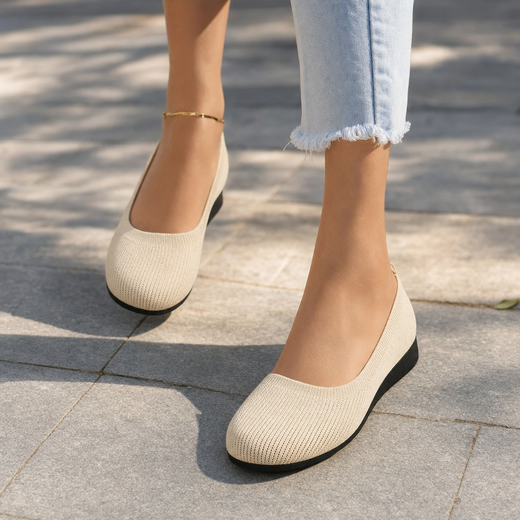 Modern women's orthopedic slip-on shoes, offering arch support, posture correction & all-day comfort.