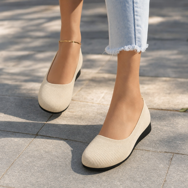 Modern women's orthopedic slip-on shoes, offering arch support, posture correction & all-day comfort.