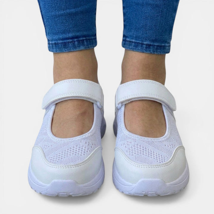 Everyday women's comfort footwear: slip-on orthopedic sneakers offering superior foot support.