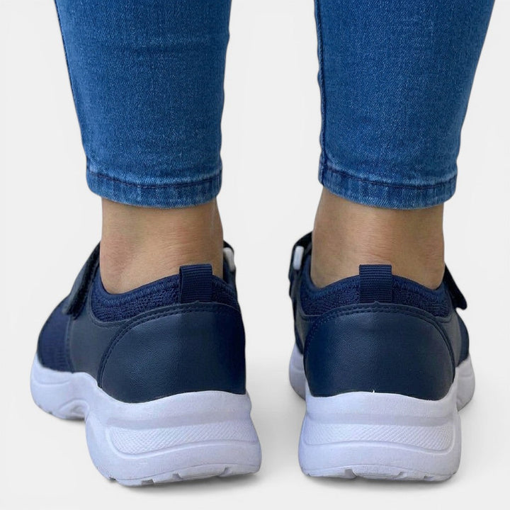 Breathable women's orthopedic walking sneakers. Slip-on design offers superior comfort & everyday foot support.