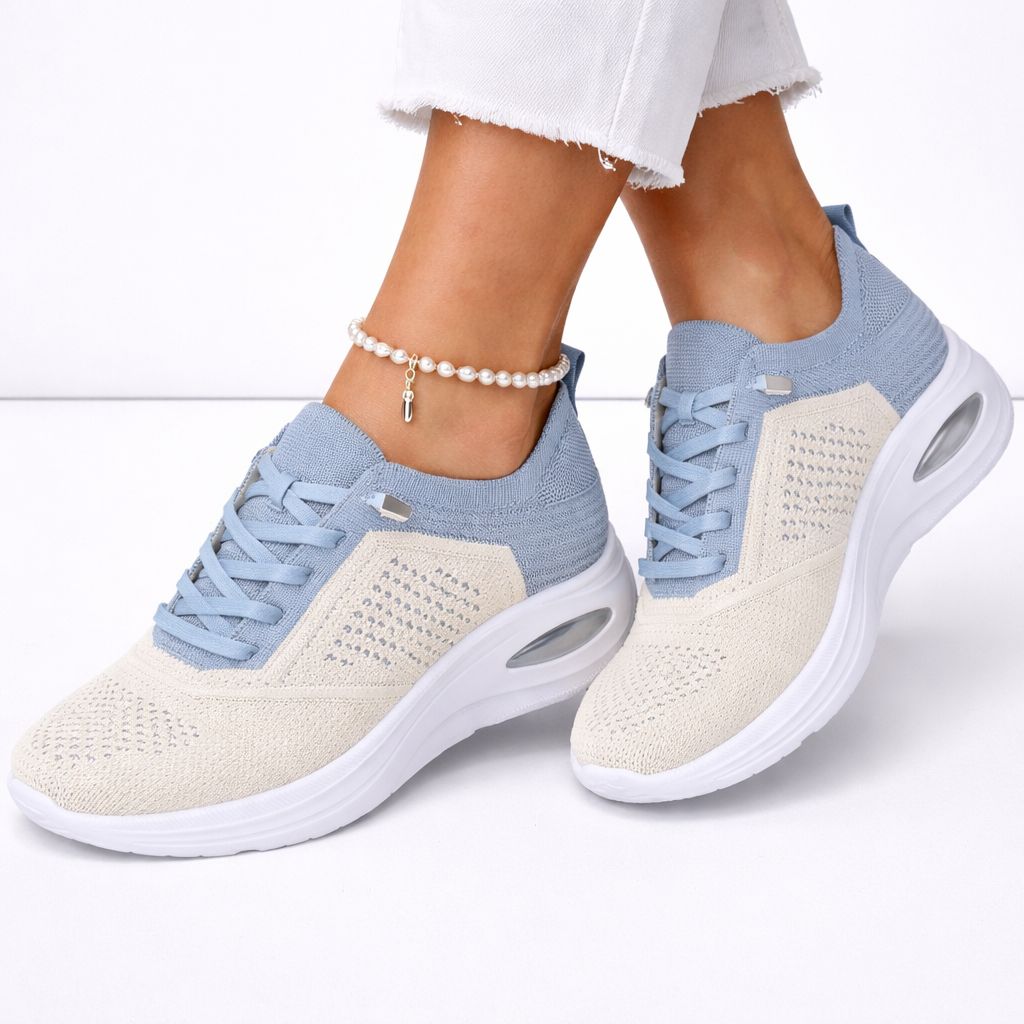 Easy-wear women's slip-on orthopedic sneakers, providing lightweight comfort & arch support for walking.