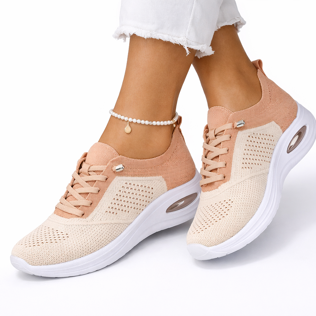 Supportive women's slip-on sneakers, orthopedic design for lightweight comfort & all-day wear.