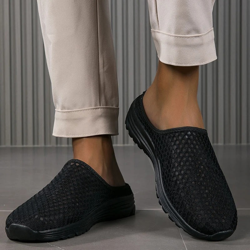 Stylish women's slip-on sneakers, engineered with orthopedic arch support for all-day cushioned comfort.