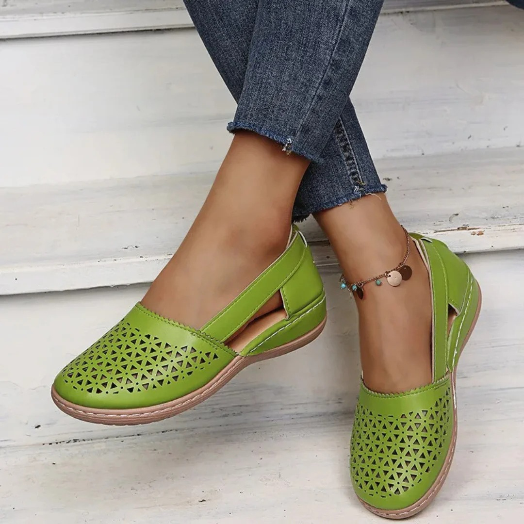 Supportive orthopedic women's summer slip-on shoes, ensuring all-day comfort for spring casual outings.