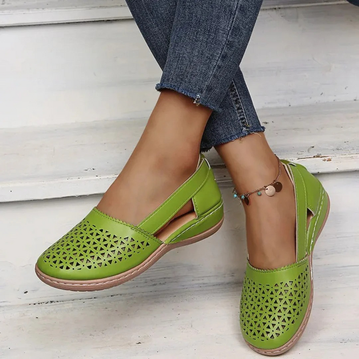 Supportive orthopedic women's summer slip-on shoes, ensuring all-day comfort for spring casual outings.