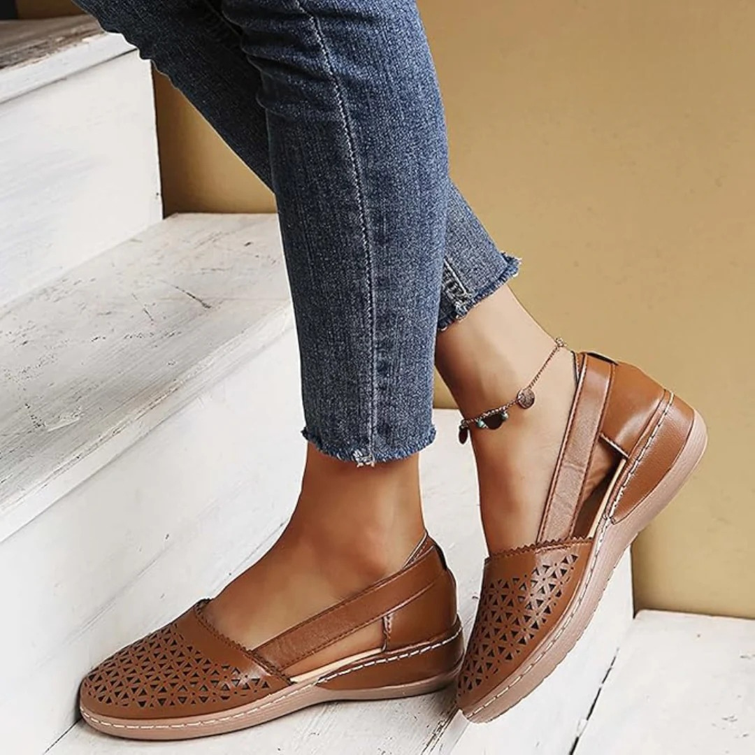 Comfortable women's orthopedic slip-on shoes with breathable design, perfect for summer & spring casual wear.