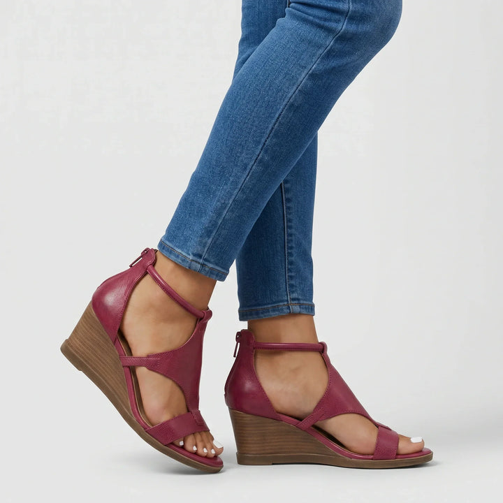 Comfortable women's orthopedic sandals, strappy design with superior arch support for foot health.