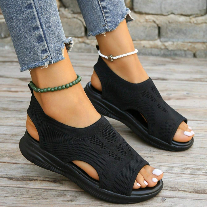 Orthopedic women's sandals, comfortable footwear with vital foot support.