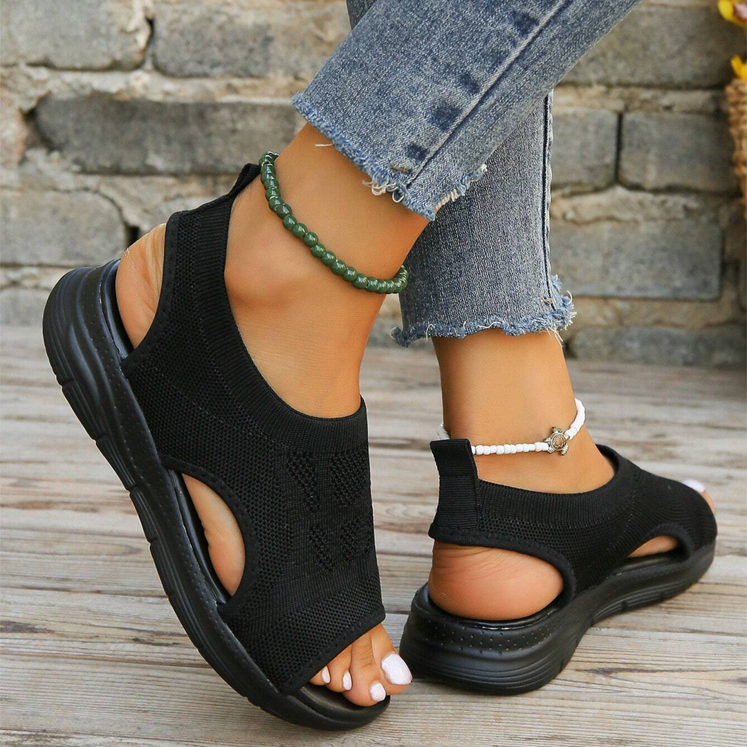 Adjustable women's summer walking sandals, non-slip and supportive for comfort.