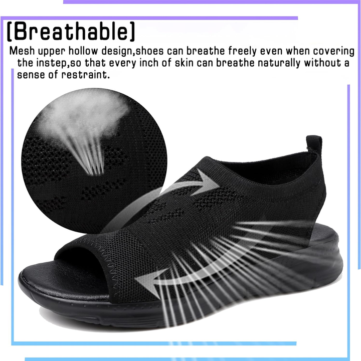 Adjustable women's orthopedic sandals offering foot support & everyday comfort.