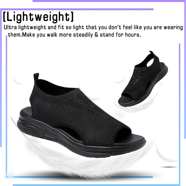 Arch support walking sandals for women, ideal for all-day wear & summer.