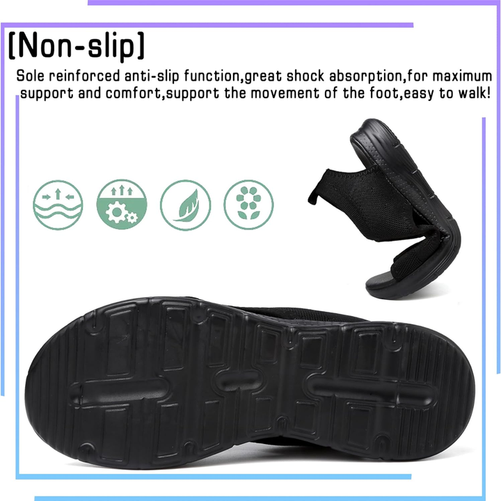 Women's summer orthopedic sandals with adjustable straps & non-slip outsole.
