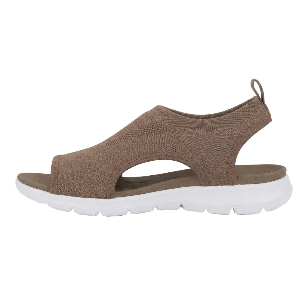 Women's orthopedic walking sandals with arch support, adjustable straps, and cushioned comfort.
