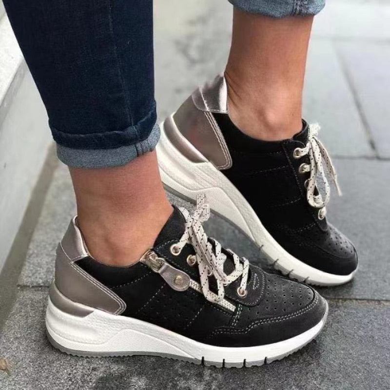 Stylish women's orthopedic walking shoes in a casual design, providing foot pain relief & excellent comfort.