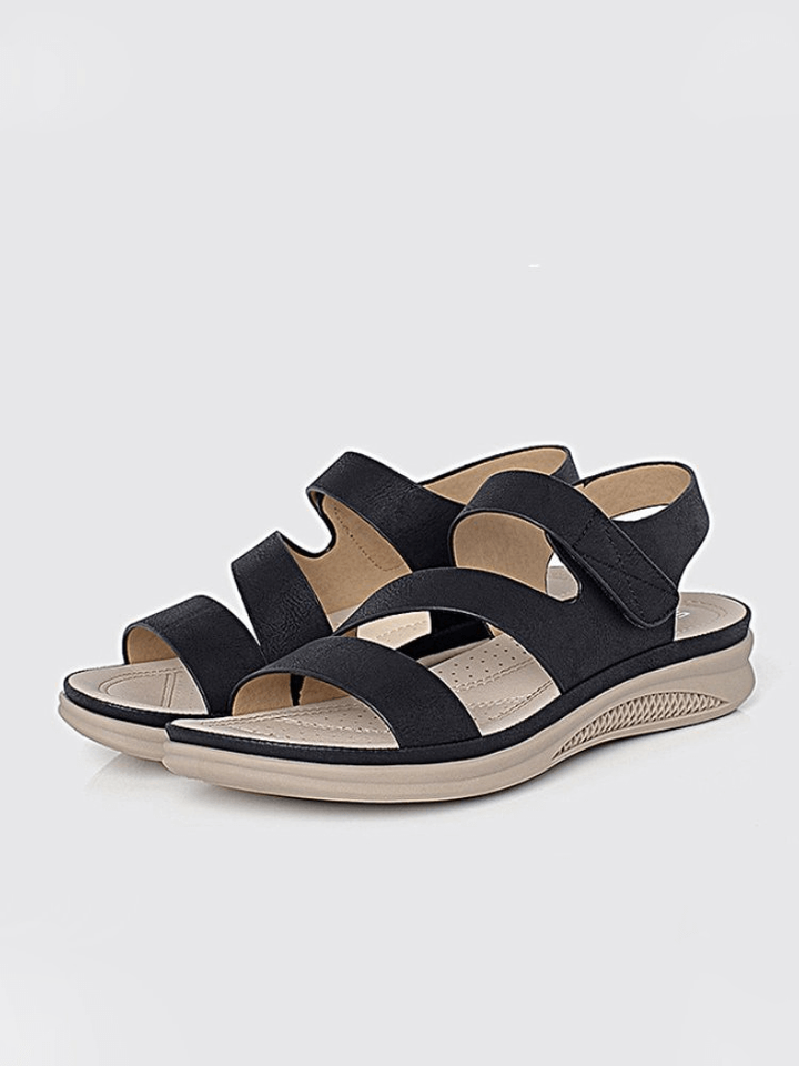Enhanced comfort women's orthopedic sandals with a wedge heel, ideal for supportive daily walking.
