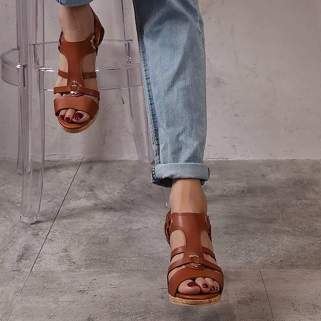 Durable women's orthopedic arch support wedge sandals for lasting comfort & style.