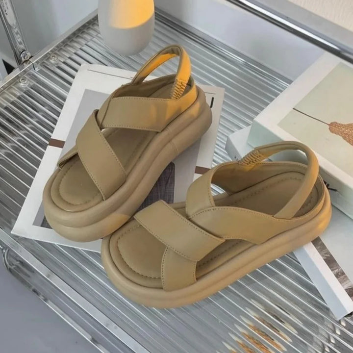 Supportive women's orthopedic wedge sandals with arch support, ideal for daily wear comfort.