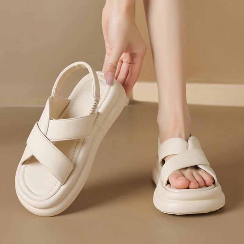 Versatile women's orthopedic wedge sandals, arch support, comfortable for casual & daily activities.