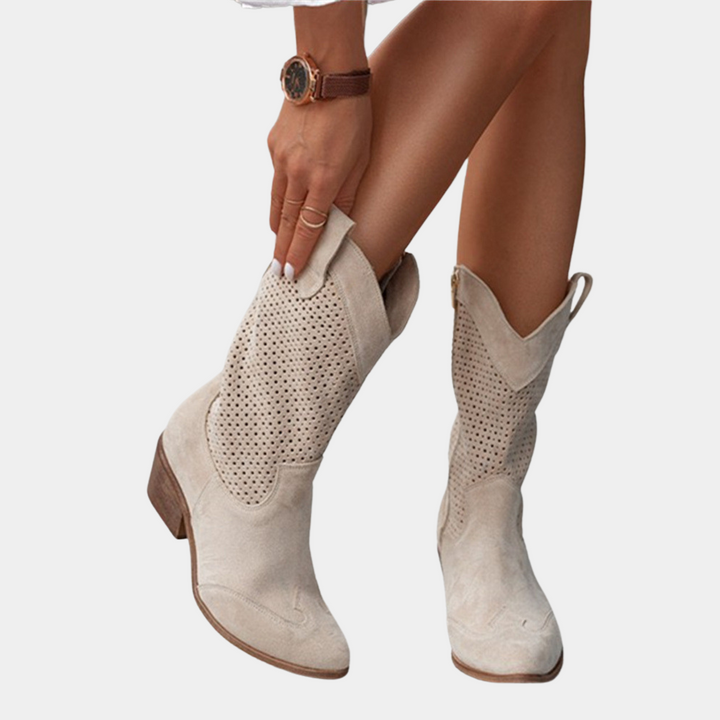 Elegant women's orthopedic cowboy boots, offering superior comfort & classic western charm.