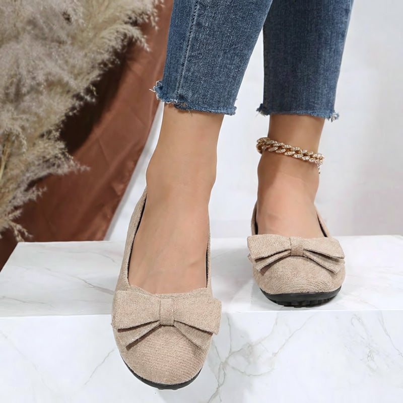 Women's supportive wide fit ballet flats, orthopedic for ultimate foot health.