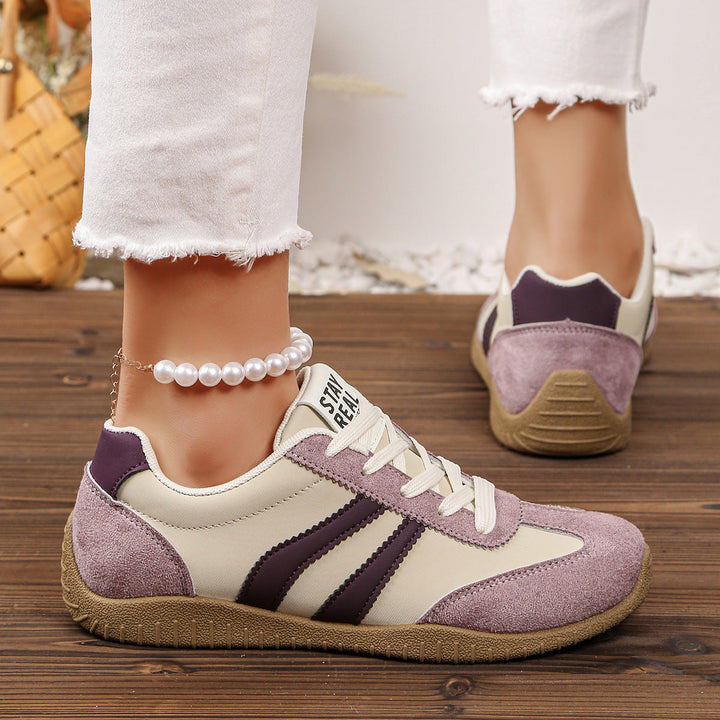 Front view of women's orthopedic wide fit trainers. Arch support for foot health, perfect athletic shoes & daily comfort.