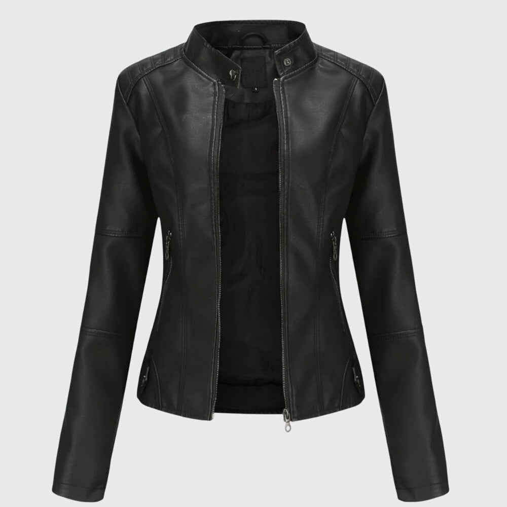 Women's oversized button-front collared shacket, perfect for casual layering and chic autumn style.