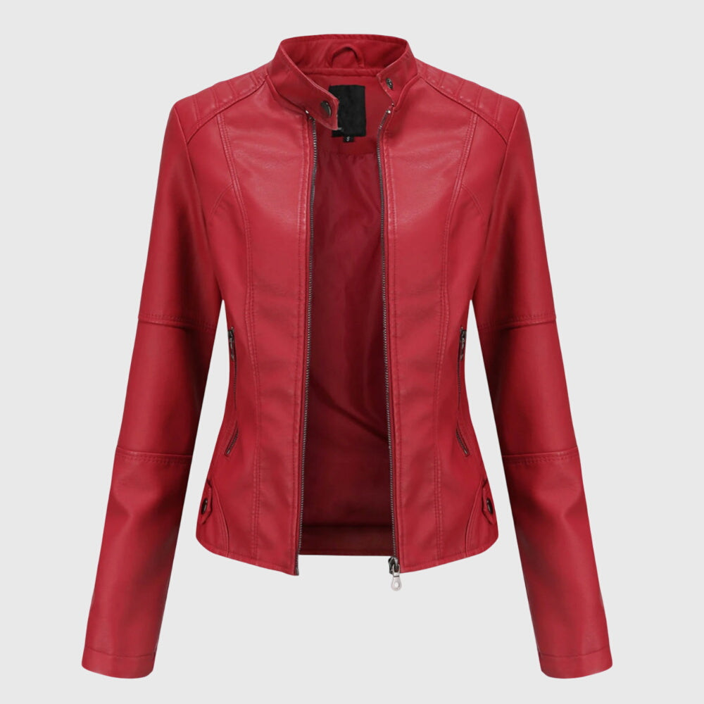 Trendy women's collared shacket, an oversized button-front jacket ideal for relaxed, fashionable outerwear.