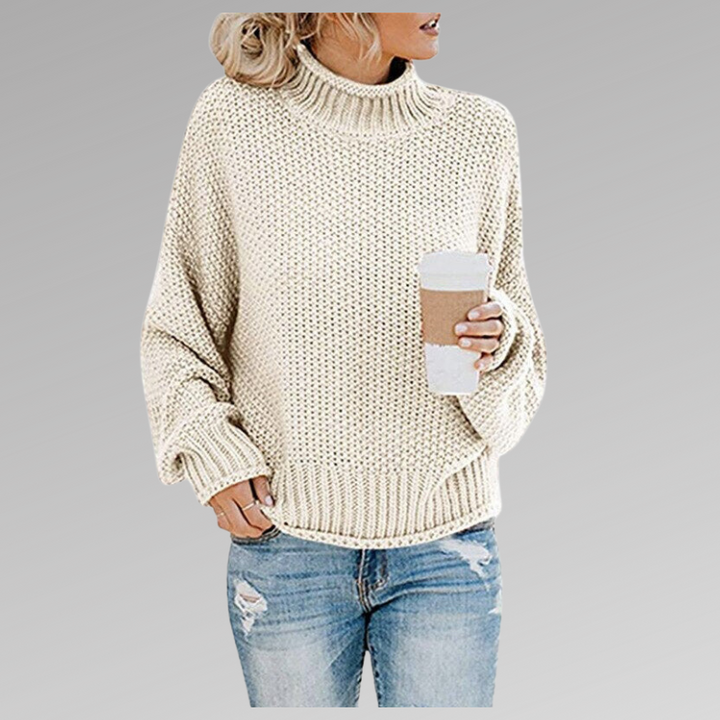 Oversized turtleneck sweater for women, cozy and comfortable for casual winter wear.
