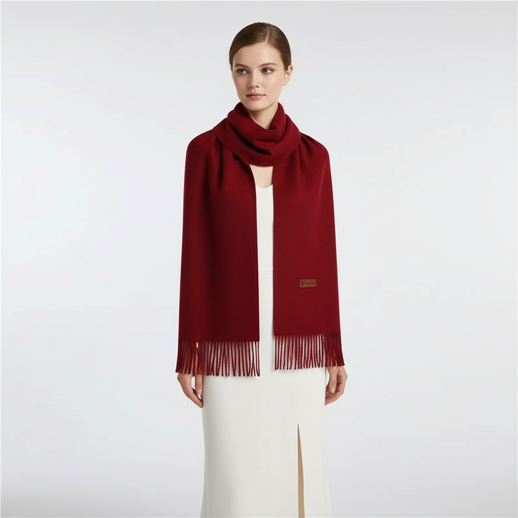 Chic women's winter scarf, extra warm and oversized, a versatile fashion accessory for cold weather.