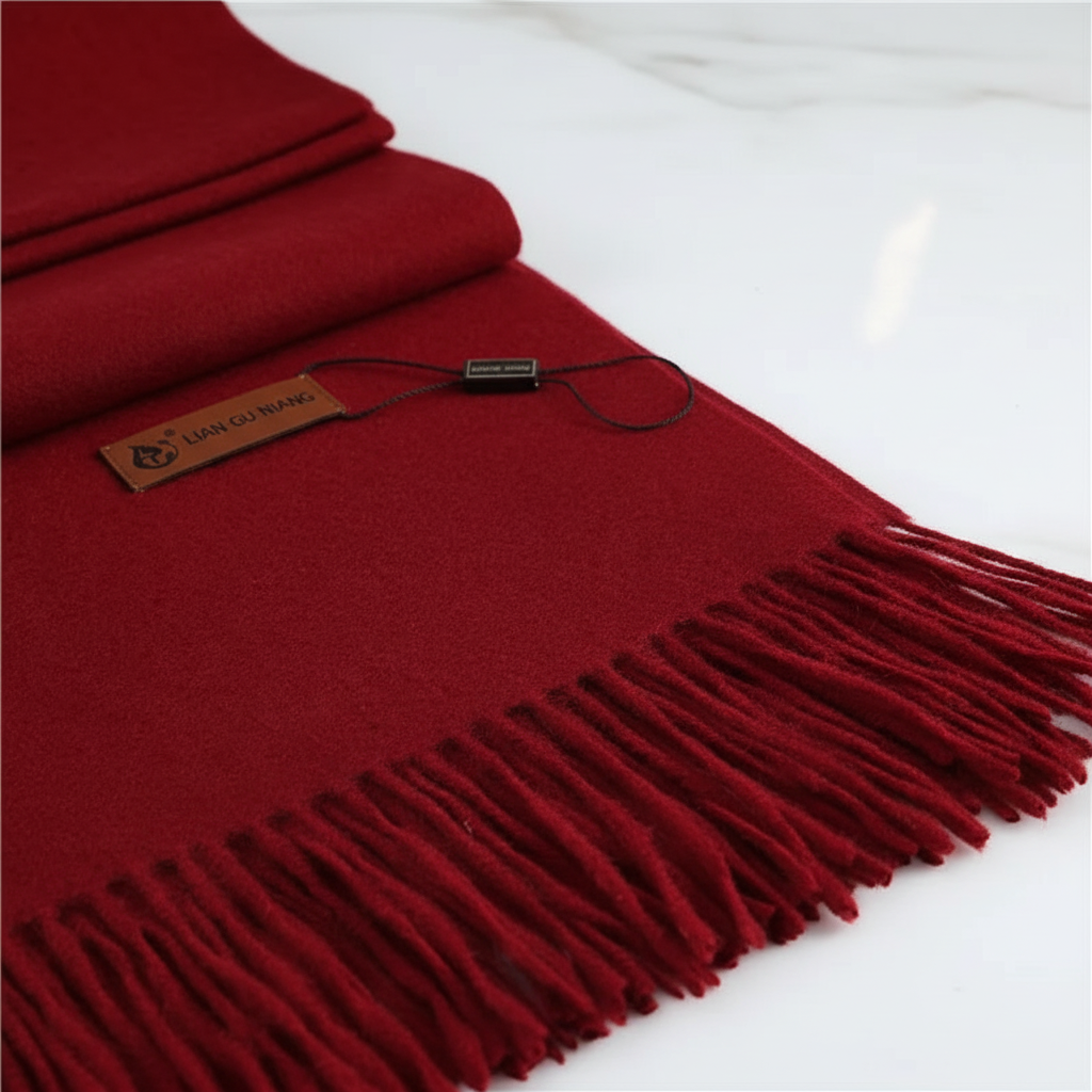 Soft, luxurious oversized women's scarf, perfect for staying warm; a must-have winter fashion accessory.
