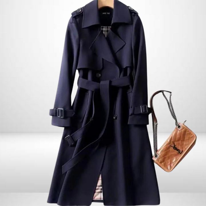 Everyday women's mid-length padded jacket, a comfortable and stylish trench coat for fall and winter.