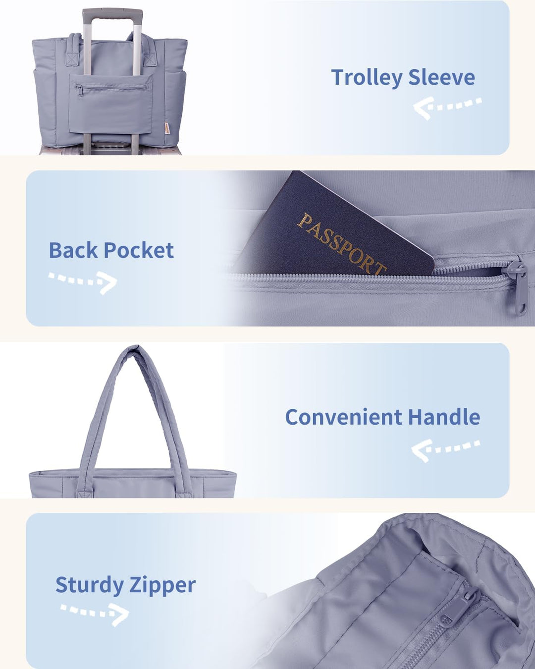 Padded black women's tote, for laptop safety, featuring a smart cup holder.