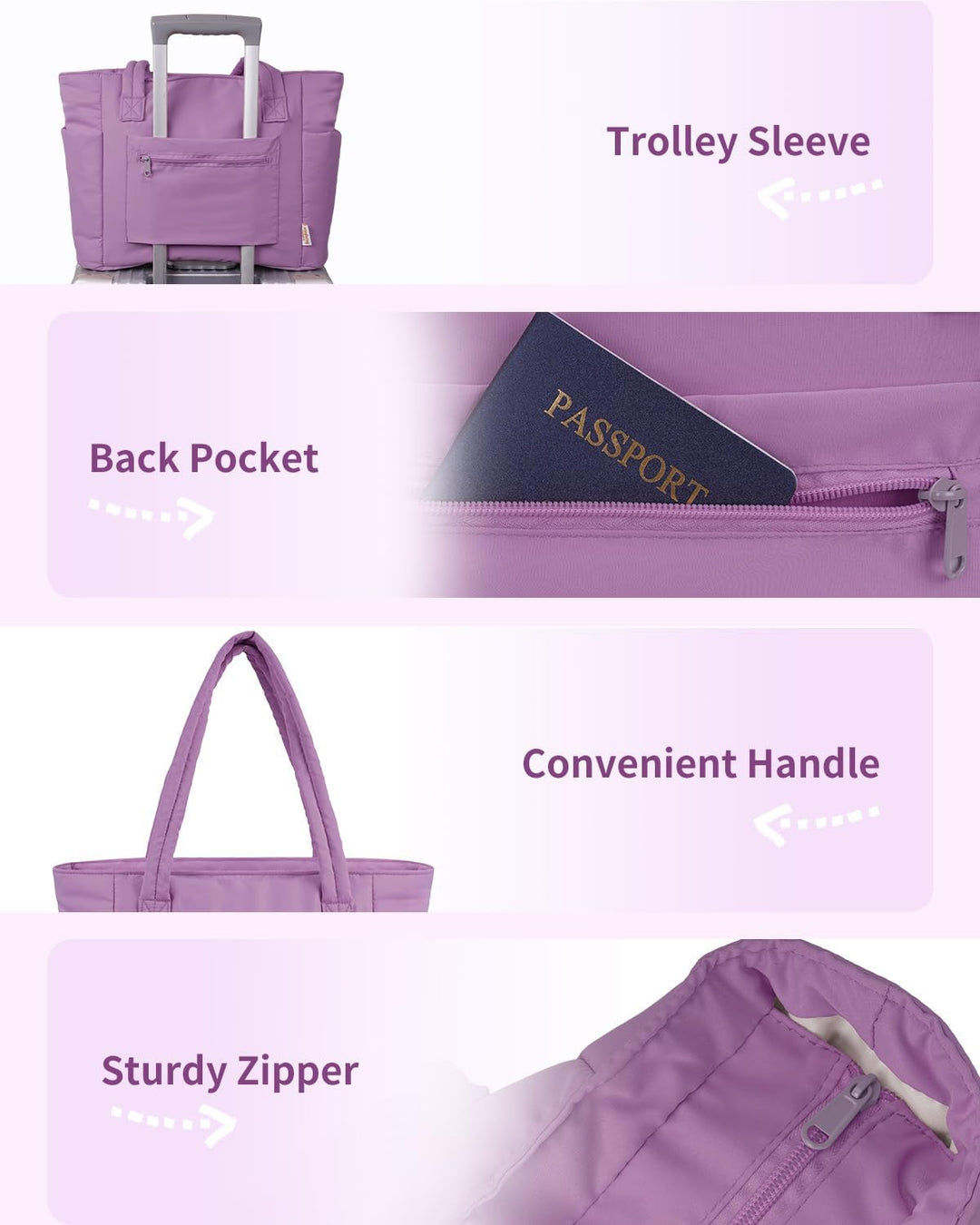 Ergonomic women's padded work bag, with laptop & cup holder.