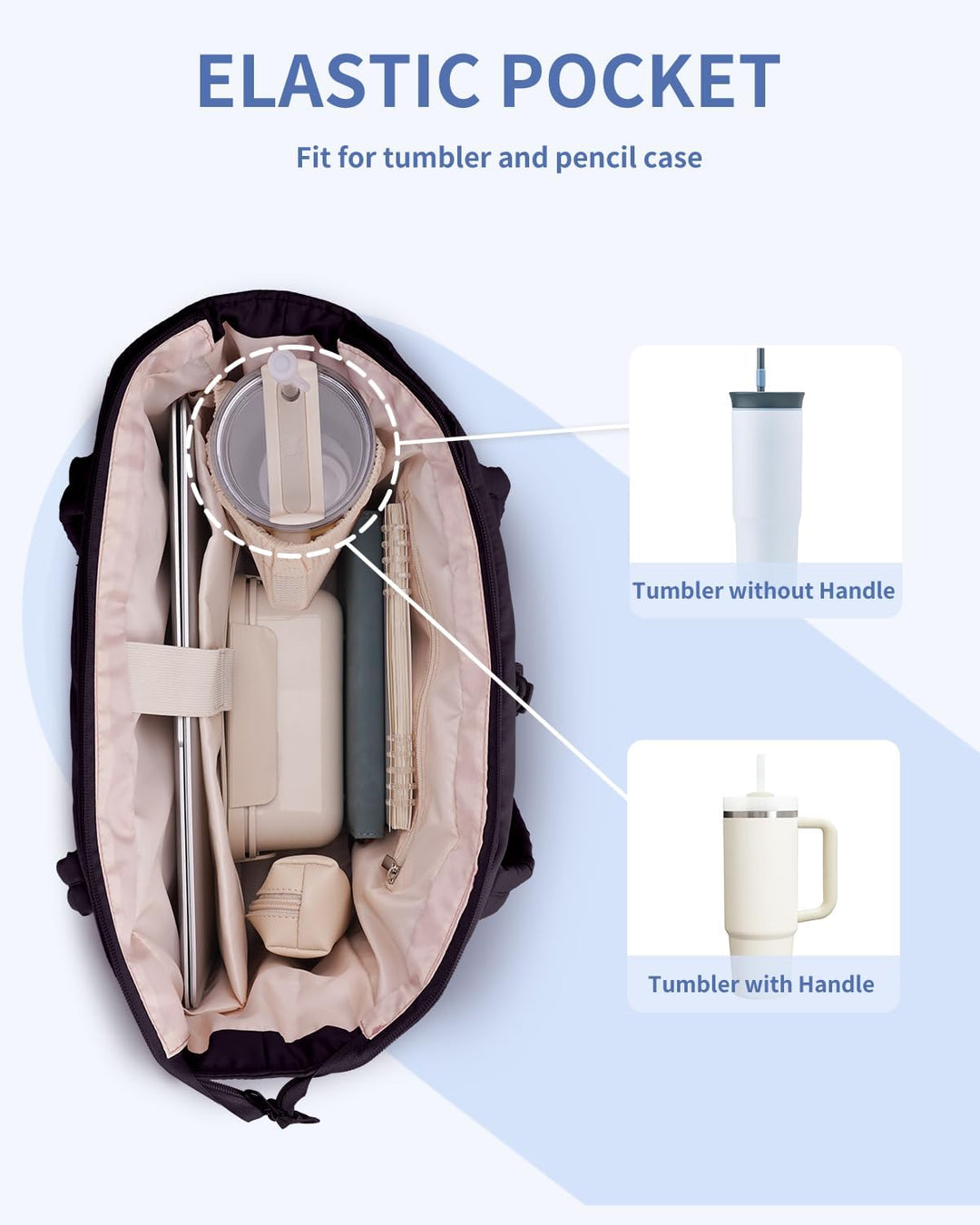 Tech-friendly women's padded travel tote, for laptop & coffee cup.